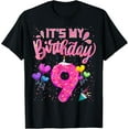 thumbnail image 1 of It's My 9th Birthday Doughnut Happy 9 Years Old Girl Kids T-Shirt mens t shirt，black，women，funny，misfits，men，journey, 1 of 4