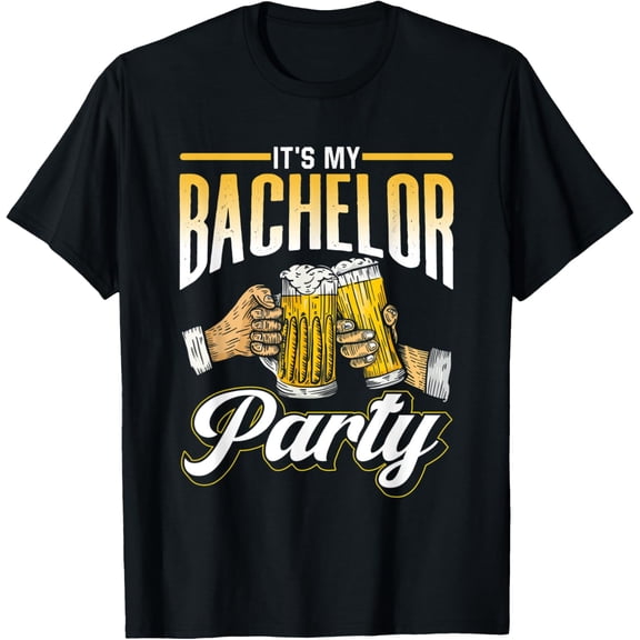It's My Bachelor Party Bride Groom Team T-ShirtMen and women, Black T-shirt, size: Extra large