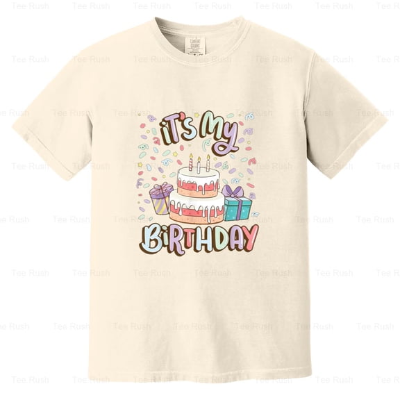 It's My Birthday Cake Donut Confetti Gift, Funny, Party, Sweet, Comfort Color T-Shirt Unisex, up to 4XL
