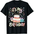 thumbnail image 1 of It's My Birthday Cake donut confetti T-ShirtMen's and women's short-sleeved pure cotton shirts, 1 of 6