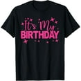 thumbnail image 1 of It's My Birthday Party Women And Girls Cute Pink Birthday T-Shirt, 1 of 4