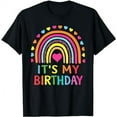 thumbnail image 1 of It's My Birthday Shirt For Women, Teens, Girls Gift Rainbow T-Shirt, 1 of 5