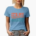 thumbnail image 1 of It's My Birthday Shirt, Groovy Retro Wavy Text Merch Gift, Baby Blue T-Shirt, 3XL, 1 of 5