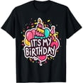 thumbnail image 1 of It's My Birthday Shirt Party Balloon Design For Girls Youth T-Shirt men and women can wear, black, white, gifts, 1 of 4