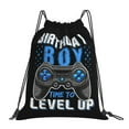 thumbnail image 1 of It's My Birthday Time to Play Video Game Drawstring Backpack Sackpack String Bag Cinch Waterproof Bags for Gym Sports Yoga Travel Beach Swimming shopping, 1 of 7