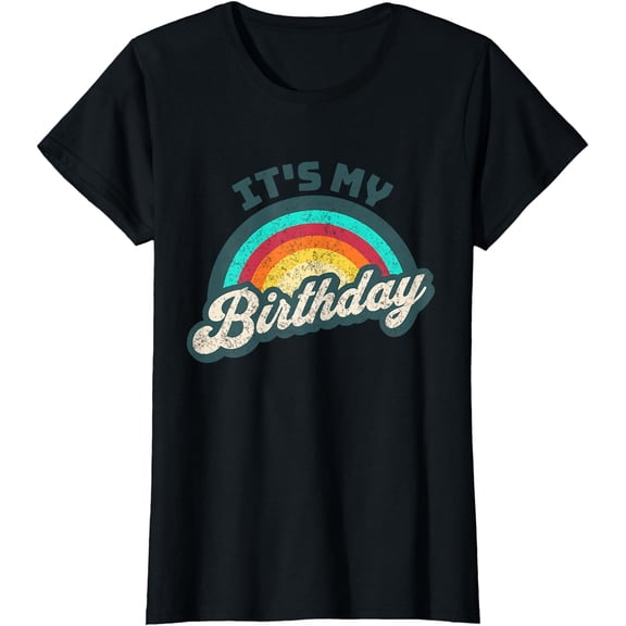 It's My Birthday Vintage Retro Birthday Women Teens Girls T-Shirt