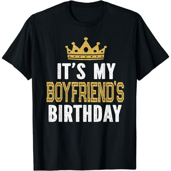 It's My Boyfriend's Birthday Party Couple T-Shirt