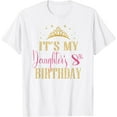 thumbnail image 1 of It's My Daughter's 8th Birthday Girls Party Family Matching T-Shirt100% cotton, 1 of 4
