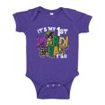 thumbnail image 1 of It's My First Mardi Gras Y'all Baby Bodysuit One Piece 6 mo Purple, 1 of 3