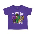 thumbnail image 1 of It's My First Mardi Gras Y'all Toddler T-Shirt 3T Purple, 1 of 3