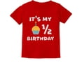 thumbnail image 1 of It's My Half Birthday Outfit For Baby 1/2 Birthday Gift Infant Kids T-Shirt 18M Red, 1 of 5