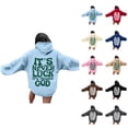 thumbnail image 1 of It's Never Luck It's Always God Hoodies for Women 2025 Christian Hoodie with Pockets Hooded Sweatshirt Pullover Tops, 1 of 6