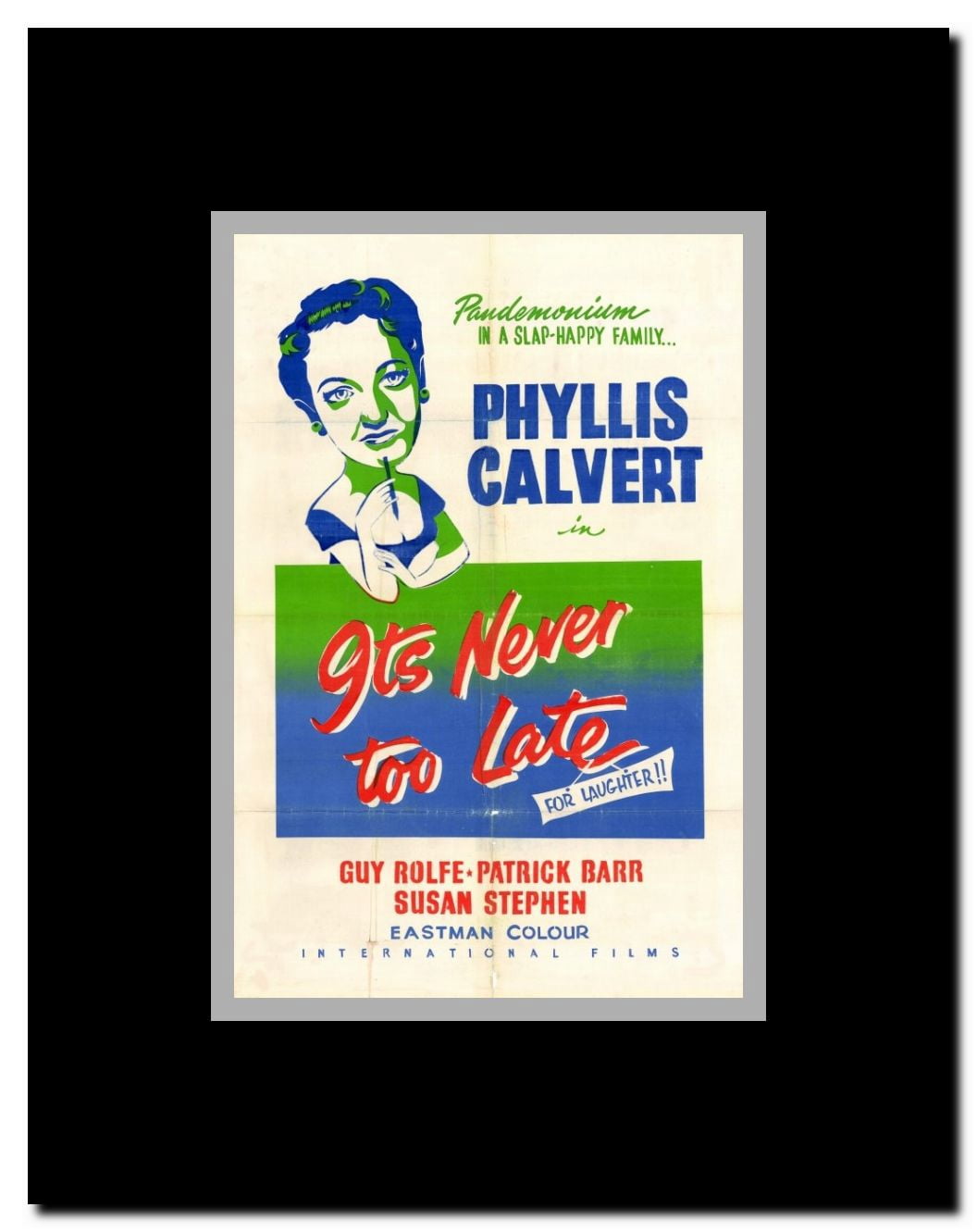 It's Never Too Late Framed Movie Poster