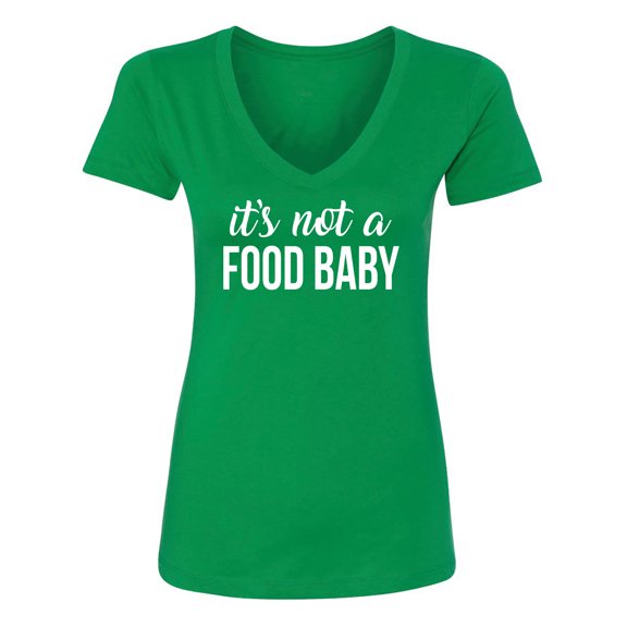 It's Not A Food Baby Womens V-Neck T-Shirt