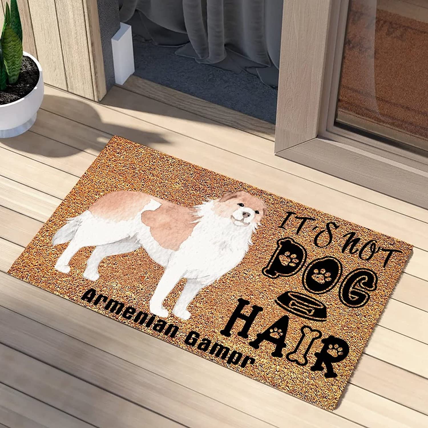 It's Not Dog Hair Entry Mat Coconut Coir Pet Dog Photo Print Indoor