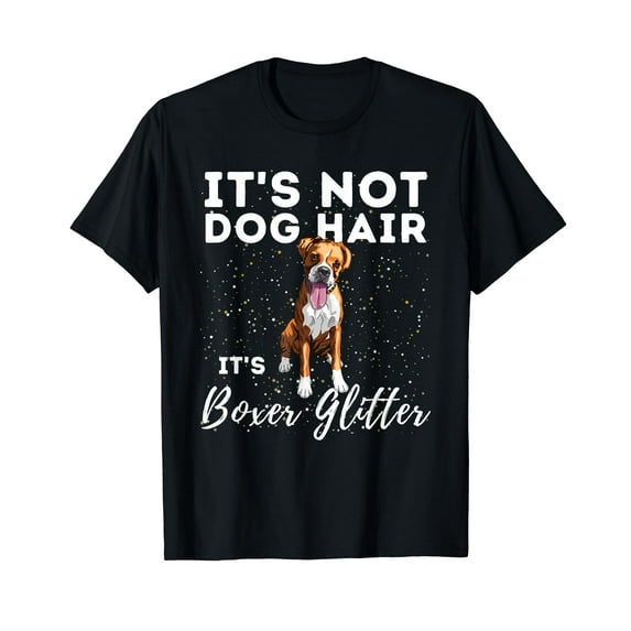 It's Not Dog Hair It's Boxer Glitter German Boxer Dog Owner T-Shirt