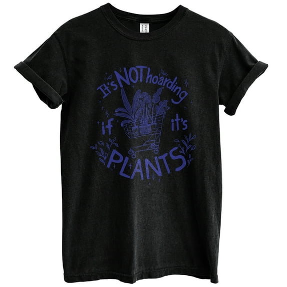 It's Not Hoarding Fun Graphic Tee T-Shirts for Women Men, Short Sleeve Tops - Vintage Black