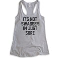 thumbnail image 1 of It's Not Swagger I'm Just Sore Tank Top, Ladies Racerback Tank Top, Workout Gym Tank, Exercise Diet Tank, Heather Gray, Large, 1 of 3