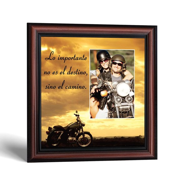 Spanish Motorcycle Picture Frame, Journey Over Destination