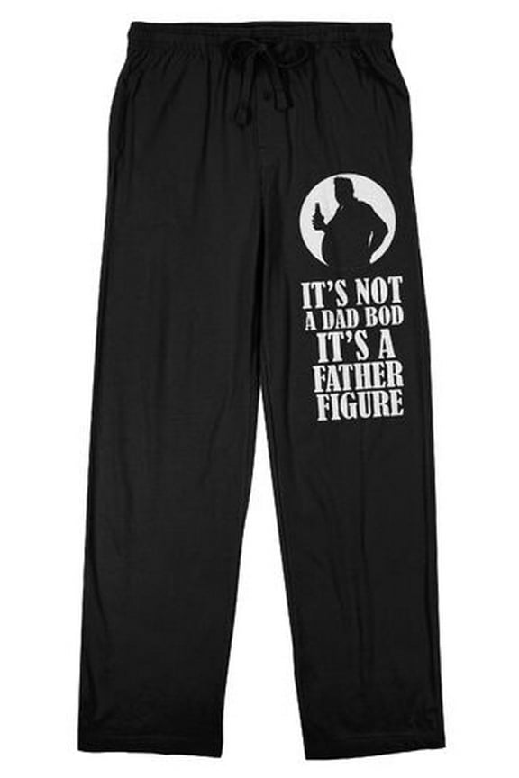 It's Not a Dad Bod, It's a Father Figure Men's Black Sleep Pajama Pants-Medium