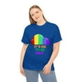 thumbnail image 1 of It's OK to Be Gay Equality LGBT Pride Rainbow Lesbian Gay Plus Size Shirts for Women, 1 of 8