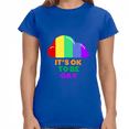 thumbnail image 1 of It's OK to Be Gay Equality LGBT Pride Rainbow Lesbian Gay Shirts for Women, 1 of 8