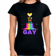 thumbnail image 1 of It's OK to Be Gay Gender Equality LGBT Pride Day Gay Rainbow Shirts for Women, 1 of 8