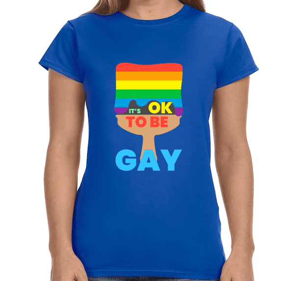 It's OK to Be Gay Gender Equality LGBT Pride Month Gay Womens T Shirts