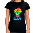 thumbnail image 1 of It's OK to Be Gay Gender Equality LGBTQ Pride Day Gay Parade Womens Shirts, 1 of 8