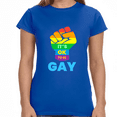 thumbnail image 1 of It's OK to Be Gay Gender Equality LGBTQ Pride Day Gay Parade Womens Shirts, 1 of 8
