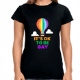 thumbnail image 1 of It's OK to Be Gay LGBTQ Be Gay Pride LGBT Ally Rainbow Flag Shirts for Women, 1 of 8