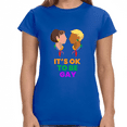 thumbnail image 1 of It's OK to Be Gay LGBTQ Flag Lesbian Gay Pride Month LGBT Shirts for Women, 1 of 8