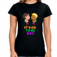 thumbnail image 1 of It's OK to Be Gay LGBTQ Flag Lesbian Gay Pride Month LGBT Shirts for Women, 1 of 8