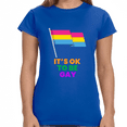 thumbnail image 1 of It's OK to Be Gay LGBTQ Flag Lesbian Gay Pride Month Rainbow Shirts for Women, 1 of 8