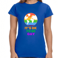 thumbnail image 1 of It's OK to Be Gay Pride Shirt Rainbow Flag Gay Lesbian Pride Womens T Shirts, 1 of 8