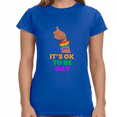 thumbnail image 1 of It's OK to Be Gay Shirt LGBTQ Be Gay Pride LGBT Rainbow Flag Women Tops, 1 of 8