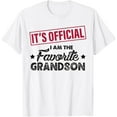thumbnail image 1 of It's Official I'm The Favorite Grandson Kids Tee Grandpa T-ShirtMen and women, White T-shirt, size: Extra large, 1 of 4