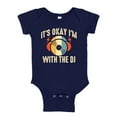 thumbnail image 1 of It's Ok I'm With The DJ Baby Bodysuit One Piece NB Navy Blue, 1 of 3