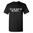 thumbnail image 1 of It's Ok Not To Be Okay... Sarcastic Humor Graphic Tees Gift For Mens Novelty Funny T Shirt, 1 of 5