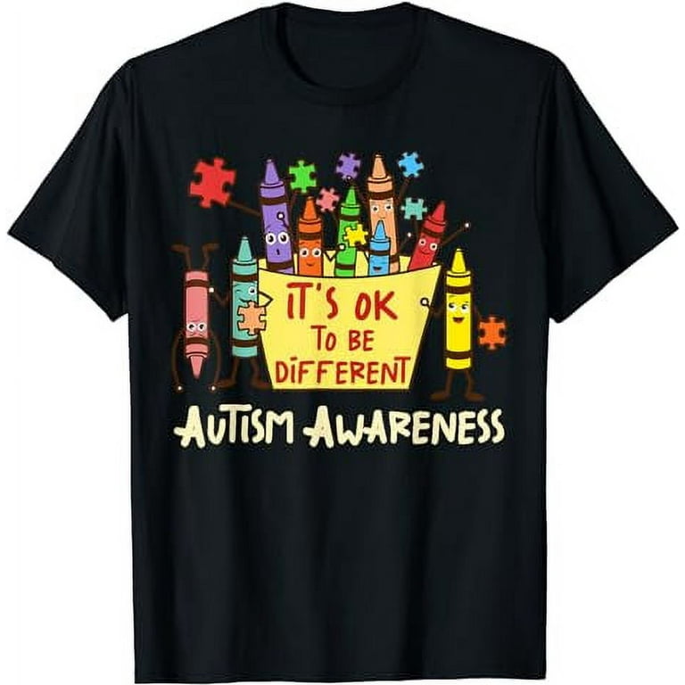 Autism Awareness Crayons It's Ok To Be Different Shirt Autism Awareness Crayons It's Ok To Be Different Shirt