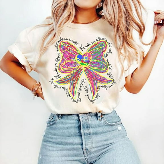 It’s Ok To Be Different T-Shirt, Autism Awareness Shirt, Be Yourself Motivational Tee, Cute Cow Print, Neurodiversity Support Gift