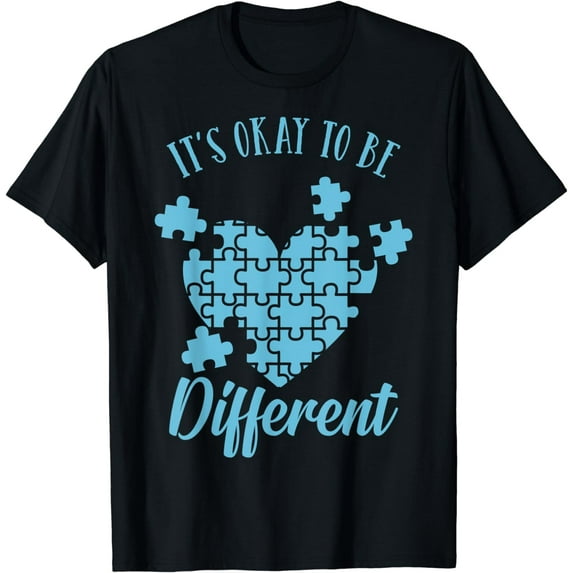 It's Okay To Be Different - Autistic Puzzle Autism Awareness T-Shirt
