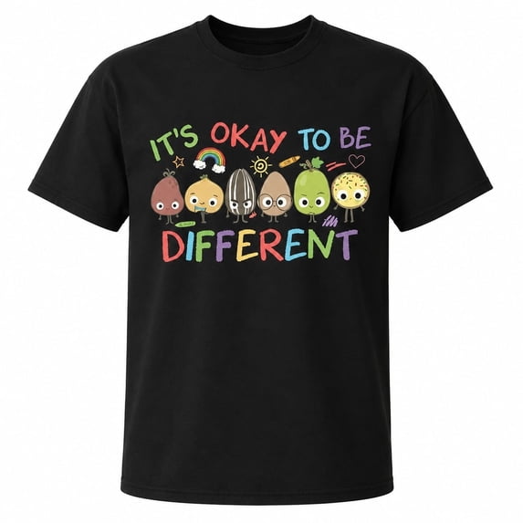 It's Okay To Be Different Graphic T-Shirt, Unisex Classic Fit Teacher Tee