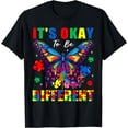 thumbnail image 1 of It's Okay To Be Different Puzzle Butterfly Autism Awareness T-Shirt, 1 of 4