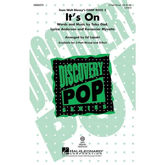 Hal Leonard It's On (from Walt Disney's Camp Rock 2) Discovery Level 2 VoiceTrax CD Arranged by Ed Lojeski