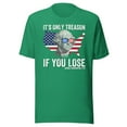 thumbnail image 1 of It’s Only Treason If You Lose Shirt, Unisex, Funny 4th of July T-Shirt, Fourth of July Shirt, George Washington Shirt, American Flag Shirt (Kelly, 3XL), 1 of 1
