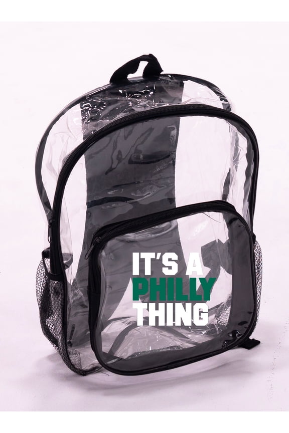 It's Philly Thing - Philadelphia Clear Backpack Heavy Duty & See Through Perfect for Sporting Events