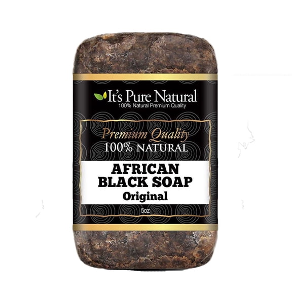 It's Pure Natural African Black Soap Bars Original, 5 oz
