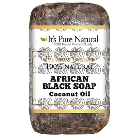 It's Pure Natural African Black Soap Bars with Coconut Oil 5 Oz.