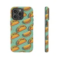 thumbnail image 1 of It’s Raining Tacos Pattern Fun Food Cartoon Phone Case with iPhone 11 to 17 Pro Max, 1 of 2